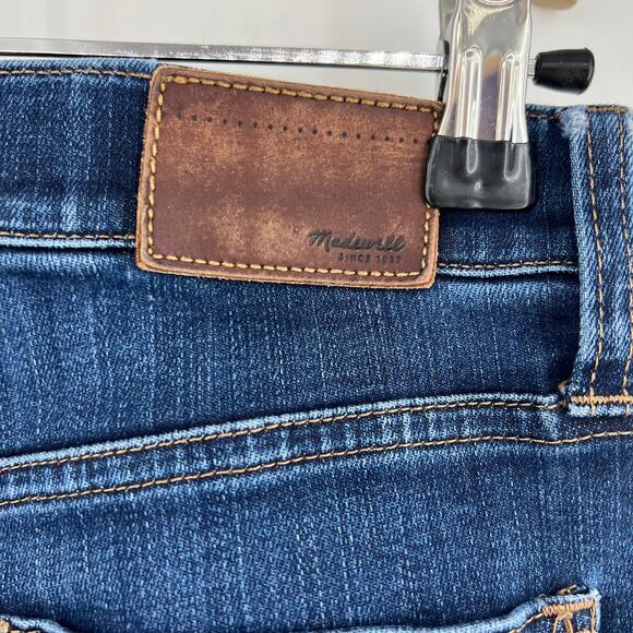 Madewell (25) 25x27.5 Short High Rise Alley Straight Jeans Blue Dark Wash - Picture 7 of 10